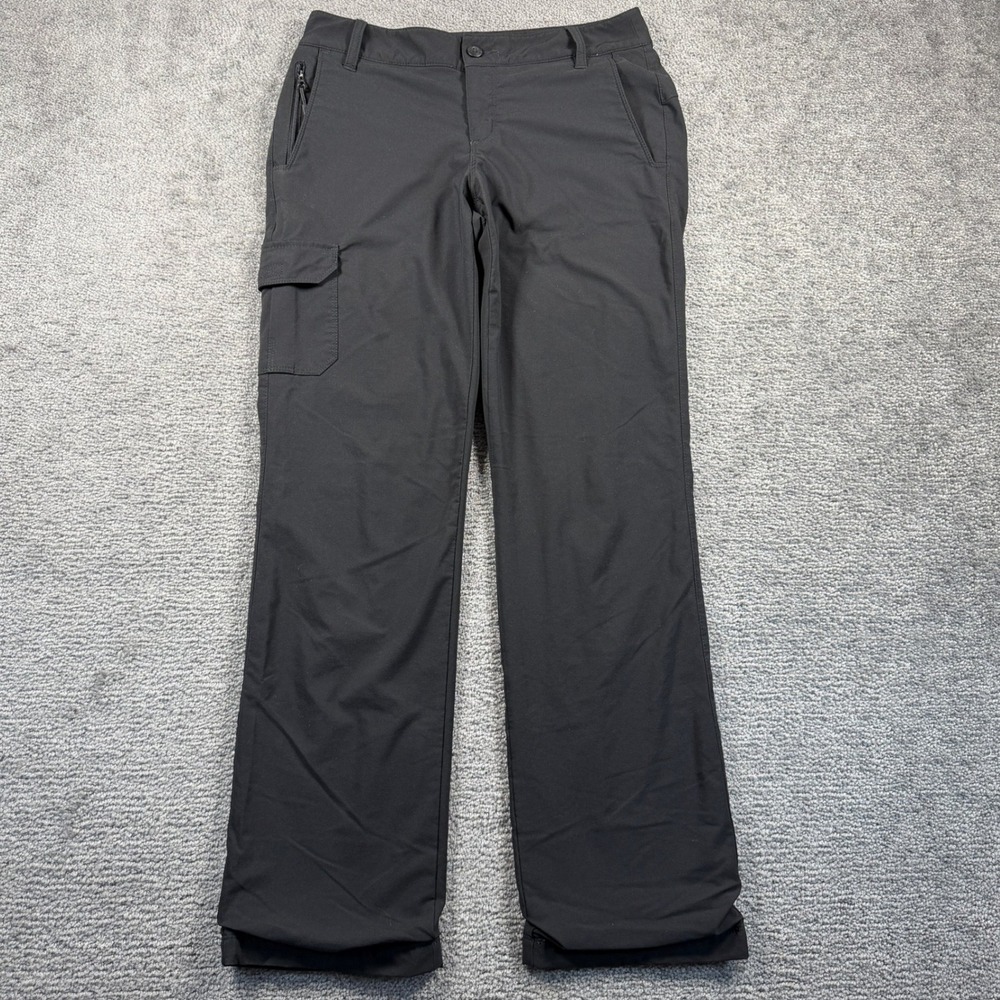 Eddie Bauer Travex Womens 2 Black Fleece Lined Cargo Hiking Pants Outdoor Travel